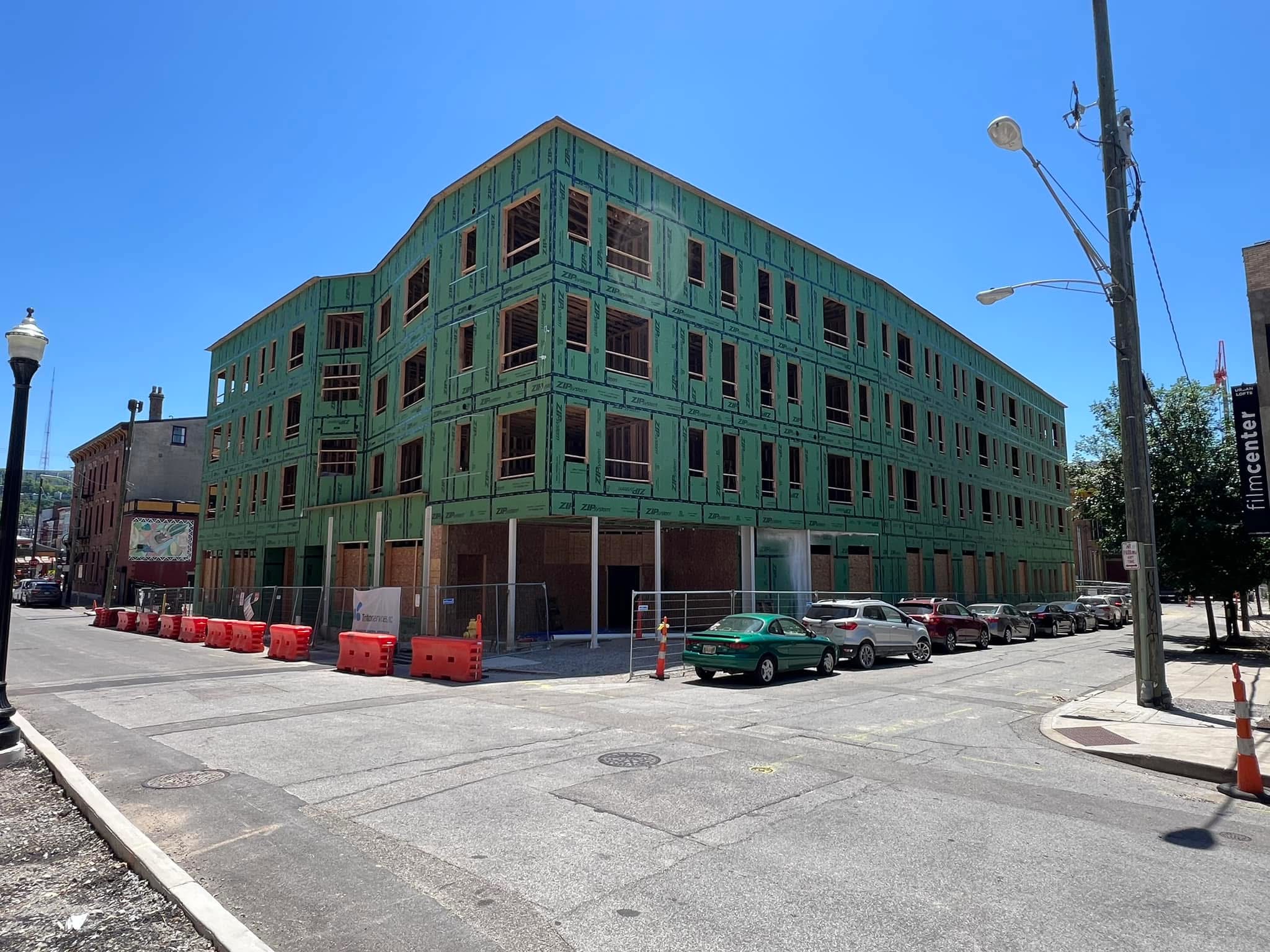 Logan Commons apartment project under construction in Cincinnati, Ohio